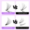 Bodermincer 200pcs 20D Premade Volume Fans Eye Lashes Extensions Thickness