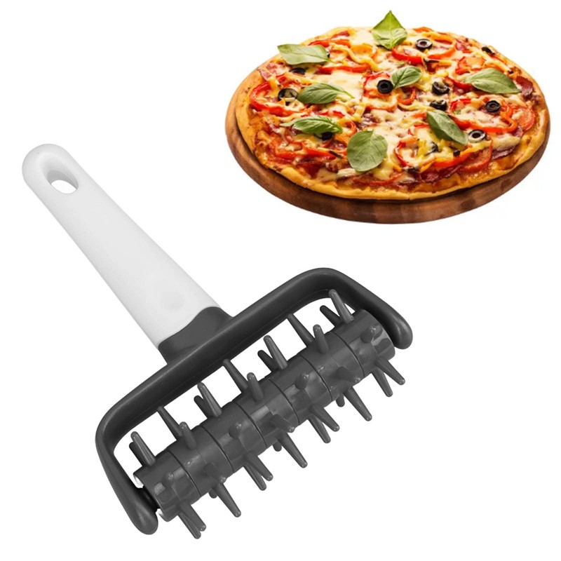 Tissting Pizza Dough Docker Grey Plastic Pizza Pin Puncher with