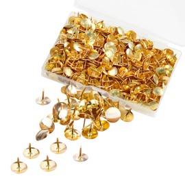 Pack of 500 BetterJonny 9.5 mm Gold Push Pins Iron Thumb Tacks Head Nail Pin Door Nail for Office or DIY