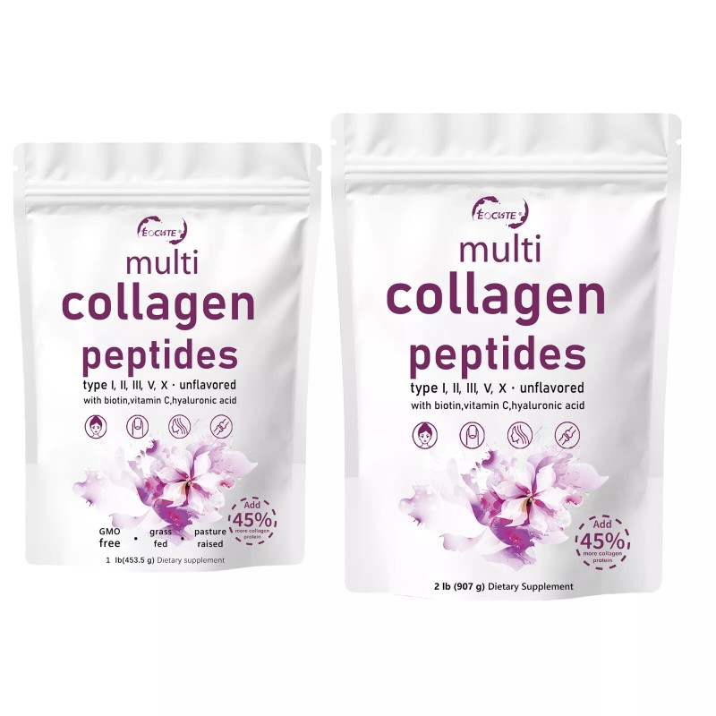 Eocute US Multi Collagen Peptides Powder-Hydroly - 2 lbs