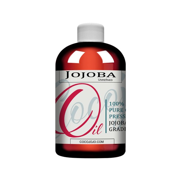 Jojoba Oil - 8 oz - Organic Unrefined Cold Pressed 100% Pure Natural Non GMO Carrier Oil for Face Hair Beard Skin Body Lips Extra Virgin Golden Fresh Cut Premium Grade A
