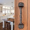 2 Packs 5.51" Dark Brown Barn Door Handles, Cast Iron