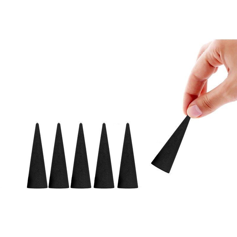 Sandalwood Charcoal Incense Cones 2" TOPLOW - 60 Pack Bulk