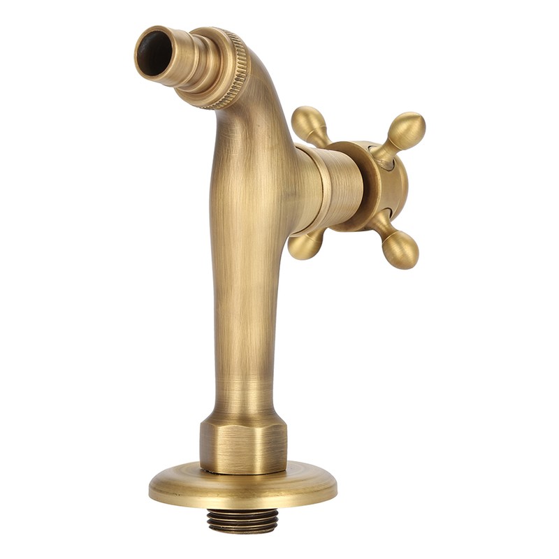 Vintage Solid Brass Single Handle Faucet for Washing Machine Wall