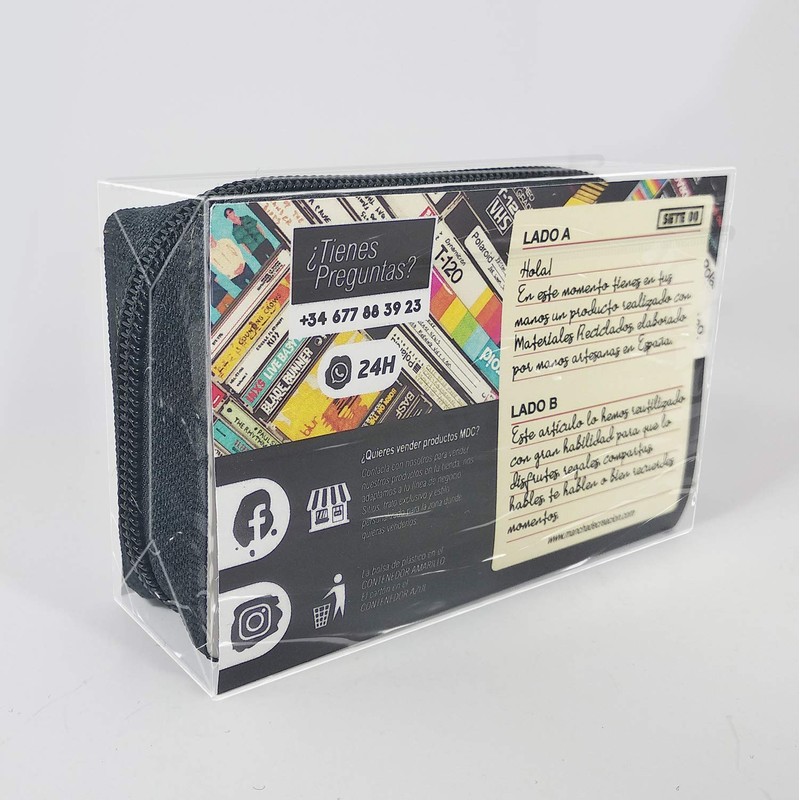 MANCHA DE CREACIÓN - Cassette Wallet, Wallet with Audio Cassette,