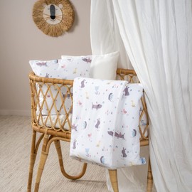 Jersey Bed Linen Heart Mint Size80x80 + 35x40 cm