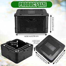 Maxdot Insulated Food Pan Carrier Collapsible Hot Box Food Warmer for Catering EPP Box Portable with Handles Keep Foods Hat Warm for Transport Restaurants Deliveries Kitchen Buffet, Top Load (Black)