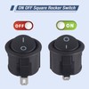 VEXUNGA Rocker Switch Mini Rocker Switch 2-Pin Round Black On/Off