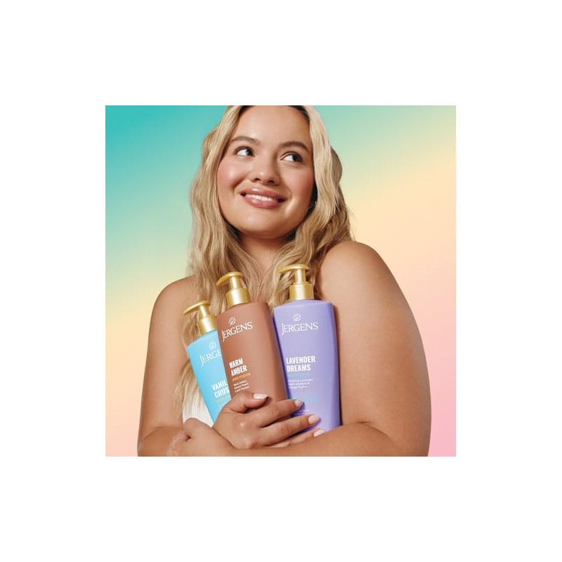 Jergens Shea Fusion Lavender Dreams Body Lotion, Moisturizer with Shea
