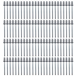 100Pcs Silver Door Reveal Molding Rivet compatible with Toyota Camry,Lexus RX350,Door Reveal Molding Rivet Replace for 90269-04051, 90269-A0006