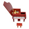 Wooden Music Box Piano Style Decorative Gold Plated Movement Pleasing