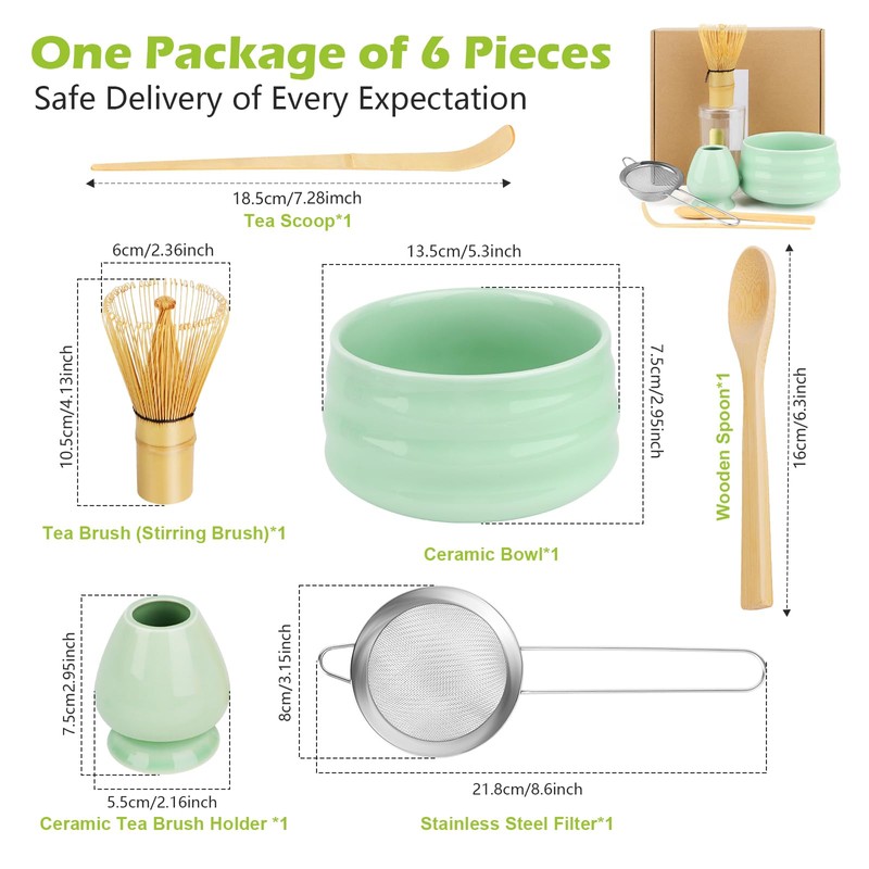 YARVPUV 6 Piece Matcha Set