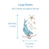 Zotemo 12 Pack Mermaid Temporary Tattoos, Waterproof Body Art Stickers