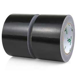 BOMEI PACK 2 Rollos Cinta Ducto 3 pulgadas x 30 yardas, Cinta Multiusos de fácil rasgado Alta Adhesión,Cinta Adhesiva Resistente e Impermeable (Negra)