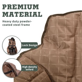 SUNNYFEEL Oversized Camping Chair Heavy Duty Folding Moon Chair Large Sofa Chair for Adults 500 LBS Portable Camp Lawn Chair with Storage Bag for Beach, Trip, Lawn, Outdoor Camp for Adults & Carry Bag