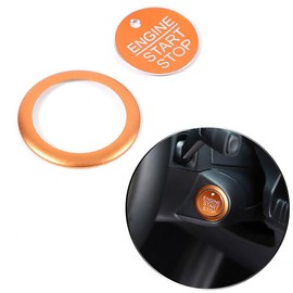 PIUGILH Car Start Stop Button Cover Suitable for Ford Ranger 2023 2024, Car Engine Start Stop Button Decoration Trim for Ford Ranger Accessories, Car Accessories Interior (Orange)