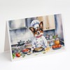 Caroline's Treasures Papillon The Chef Greeting Cards Pack of 8