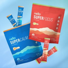 Nello Focus & Calm Super Bundle: 1 Supercalm Travel Packets (Pack of 20) + 1 Superfocus Travel Packets (no-caffeine) (Pack of 20): Your One Stop Shop for Both Mental Focus and Relaxation:_Orange Creamsicle SC + Mojito SF