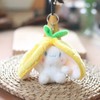 Kawaii Transforming Fruit Bunny Plush Toy, Strawberry and Carrot Rabbit