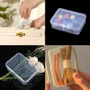 XINGSUI Set of 2 Transparent Plastic Boxes Small with Lid,