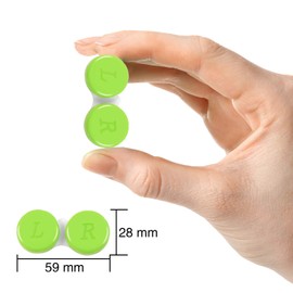 Elcoho 24 Pack Contact Lens Cases Contact Lens Holder Box Left/Right Eyes Contact Lens Container, 4 Colors