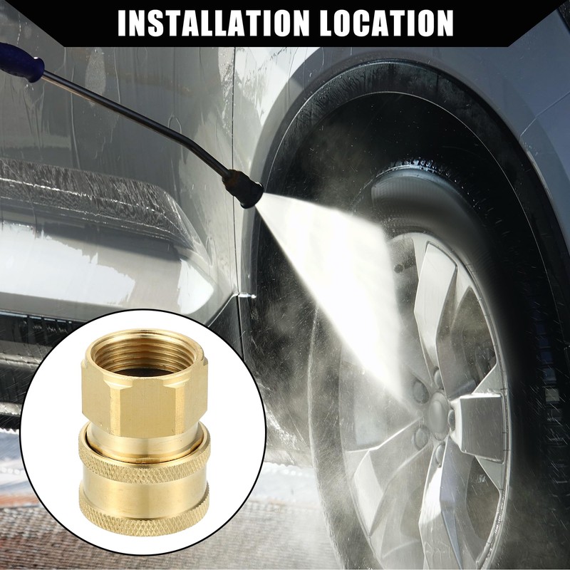 Hihaha Pressure Washer Coupler/Outer Washer Gun Adapter Universal for Car/Durable