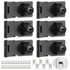 6 Pcs Hasp Locks with Keys, Twist Knob Keyed Locking