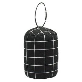 CERAYOU Decorative Weighted Door Stopper, Cylinder Fabric Door Stop with Handle, Heavy Duty Door Floor Stop Wall Protectors for Home Office Bedroom Living Room