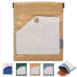 Duuclume Large Capacity Dog Treat Bag, Portable Puppy Dog Training Bag, Hand Free Training Dog Bag with Sturdy Carabiner, Pet Walking Snack Bag, Feeder (Tan)