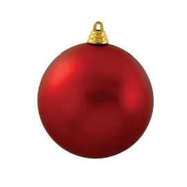 Kurt Adler 150 mm, color rojo mate inastillable bola de Navidad Ornamento