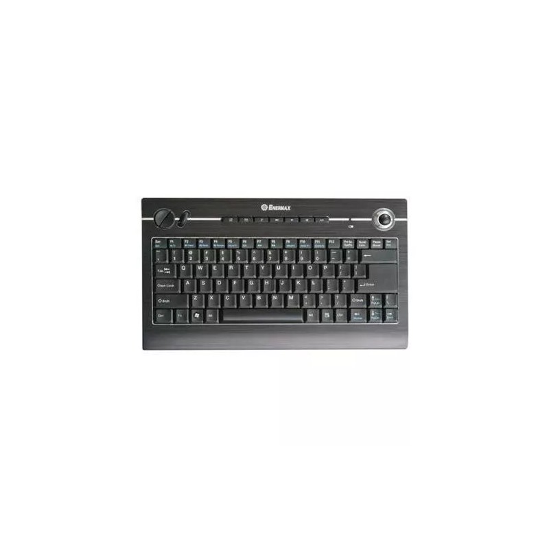 Enermax KB008W Black USB Wireless Aluminum Aurora Keyboard with Trackball