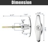 X AUTOHAUX 1 Set Garage Door T-Handle Lock Kit Shed