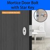 2 Pack Mortice Door Bolt with 2 Star Key, Internal