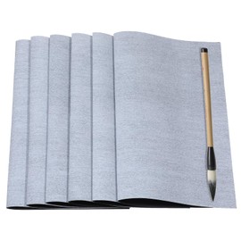 Water Drawing Writing Cloth, 6 Pcs 17 x 13 Inch Reusable Chinese Calligraphy Paper Chinese Traditional Calligraphy Water Drawing Mat for Students Beginners Practicing