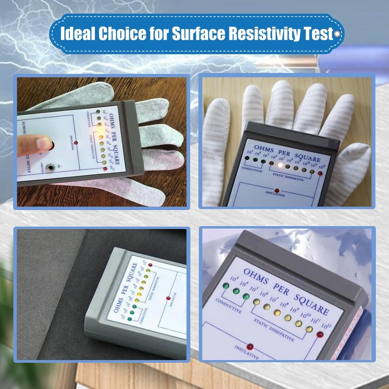 INTSUPERMAI ESD Electric Resistance Tester Surface Earth Resistivity Meter SL-030