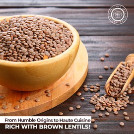 Pride Of India - Indian Whole Brown Crimson Lentils - 1.5 lbs (680 gm) Jar - Healthy Culinary Nutritious Lentils - Rich in Protein (9g) and Dietary Fiber (5g) per serving (16 servings) -Amazing Value