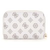 GUESS Laurel Zip Around Wallet M White Logo, White logo.,