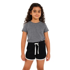 A2Z 4 Kids Girls Shorts 100% Cotton Dance Sports Trendy Fashion Summer Hot Short - Girls Shorts 426 Black 7-8