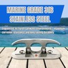 MarineNow 4-1/2" Folding Cleat Marine Grade 316 Stainless Steel (4.5")