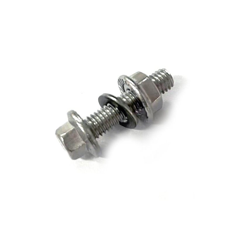 30 Sets M6x1.0-20mm Flanged Hex Head Bolts Kits, Flange Hexagon