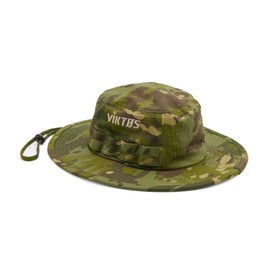 VIKTOS Men's Uрrivеr Boonie Hat | Breathable Cooling Wide-Brim Vented Tactical Sun Hat with Chin Strap & Interior Pockets, Multicam Tropic, L/XL