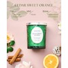 M&SENSE Cedar Orange Candle, Wooden Wick Scented Candle Gifts for