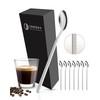 JODORA Design Espresso Spoon, Matte Silver, Set of 6 Espresso