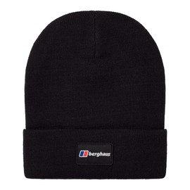 Berghaus Unisex Logo Recognition Beanie, Black/Black, One Size
