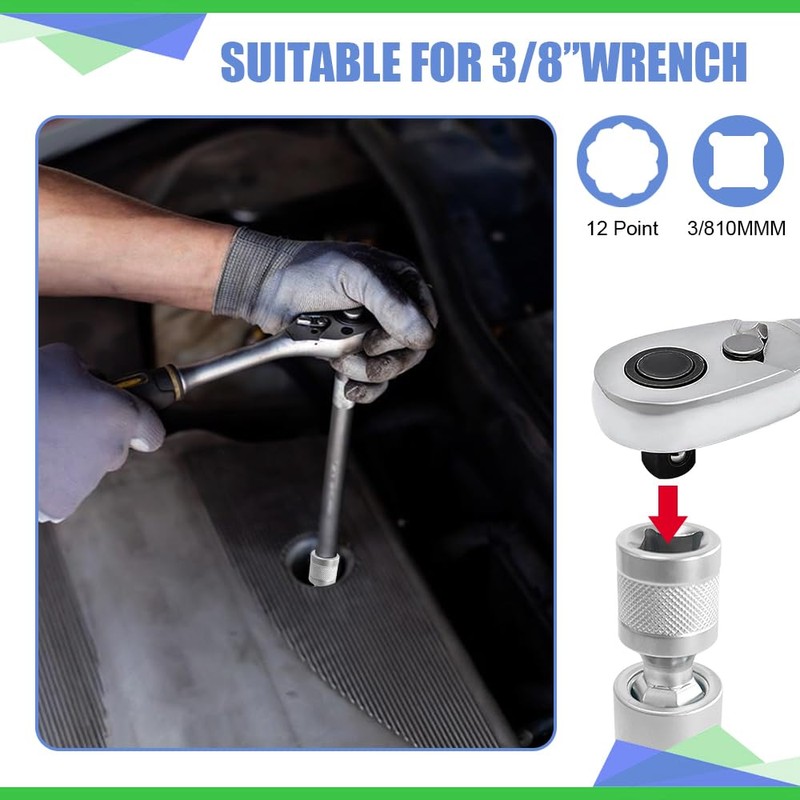 Lyxheth 14mm&16mm Magnetic Swivel Spark Plug Socket, Spark Plug Tool,