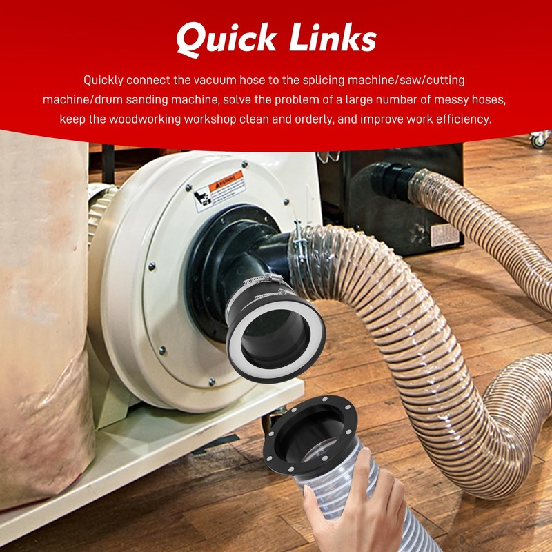 4" & 2.5"Magnetic Dust Collection Fittings for Dust Collectors, 14-Piece