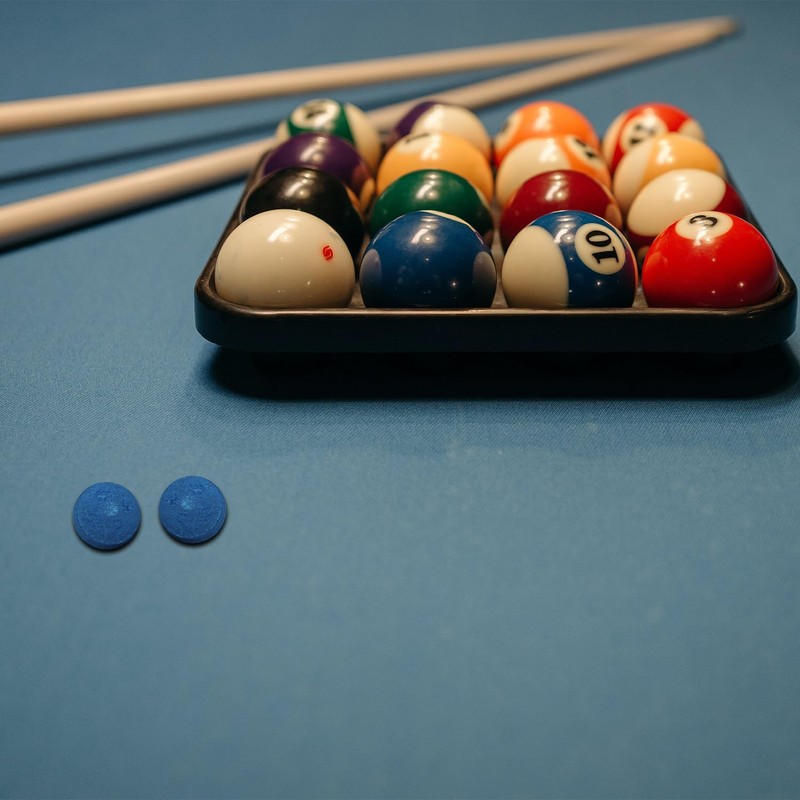 Luckious 50 Pieces 10mm Blue Diamond Pool Cue Tips -