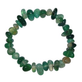 Joyas Janni SC-Arm-Fan-AC-01 Green Agate (Colour) Polished Scarves Bracelet - One Size - Metal - Not Gemstone, Metal, No Gemstone