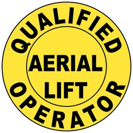 Qualified Aerial Lift Operator Hard Hat Labels Helmet Vinyl Stickers Decals Reflective
