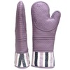 RED LMLDETA Heat Resistant 550 Degree Oven mitt, Silicone Oven